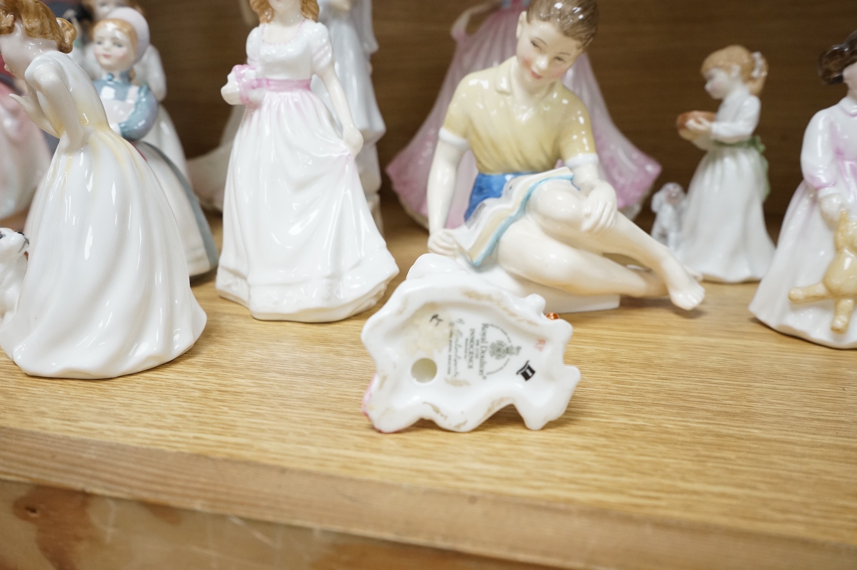 A collection of Royal Doulton figures to include Treasure Island, The Land of Nod, Hope, Bo Peep, Marie, etc, largest 22cm high